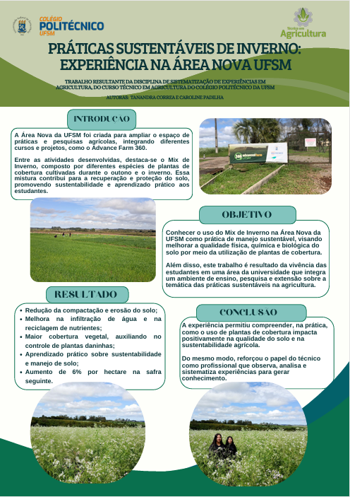 Banner técnico: Tanandra e Carol — Práticas sustentáveis de inverno